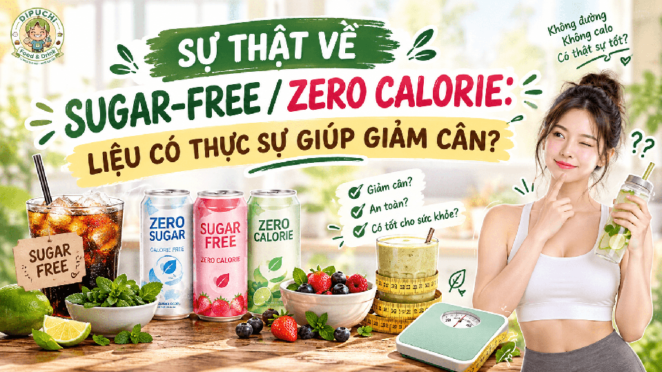 SỰ THẬT VỀ SUGAR-FREE / ZERO CALORIE: LIỆU CÓ THỰC SỰ GIÚP GIẢM CÂN?