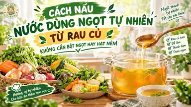 CÁCH NẤU NƯỚC DÙNG NGỌT TỰ NHIÊN TỪ RAU CỦ KHÔNG CẦN BỘT NGỌT HAY HẠT NÊM