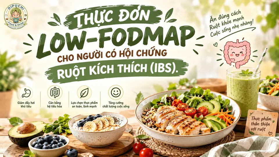 THỰC ĐƠN LOW-FODMAP CHO NGƯỜI CÓ HỘI CHỨNG RUỘT KÍCH THÍCH (IBS)