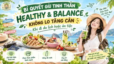 BÍ QUYẾT GIỮ TINH THẦN HEALTHY & BALANCE KHÔNG LO TĂNG CÂN KHI ĐI DU LỊCH HOẶC ĂN TIỆC